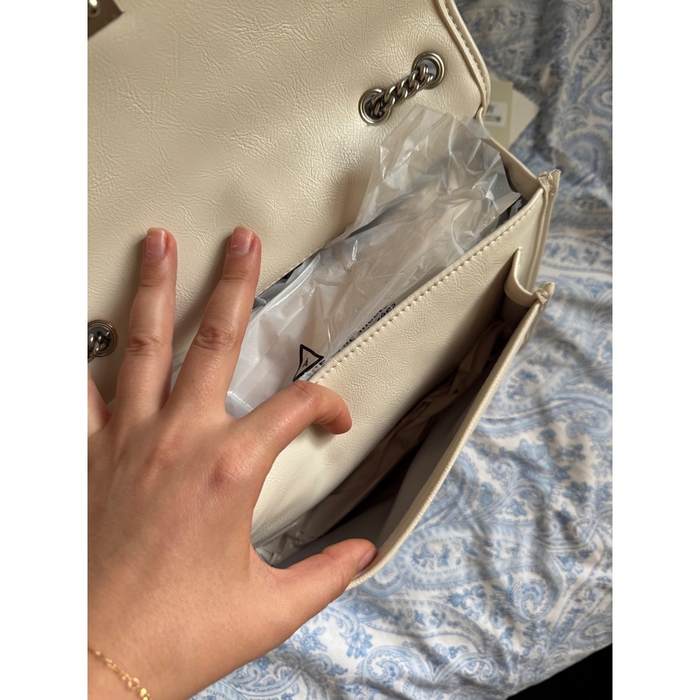 Calvin Klein White Chain Shoulder Crossbody Flap Bag NWT - Picture 7 of 10